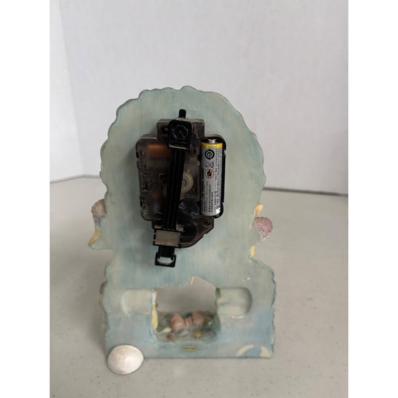 Vintage Flying Pig Cherub Angel Cloud Desk Clock Whimsical Kitsch Decor Untested - Picture 3 of 5